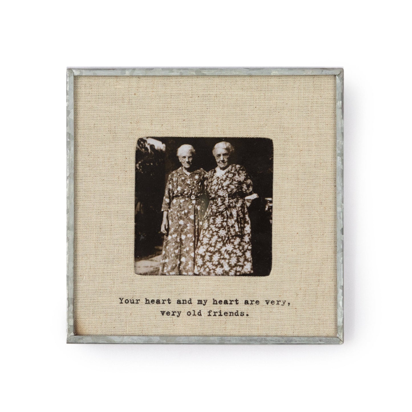 Linen Picture Frame - Square - 6" x 6" - Your Heart & My Heart