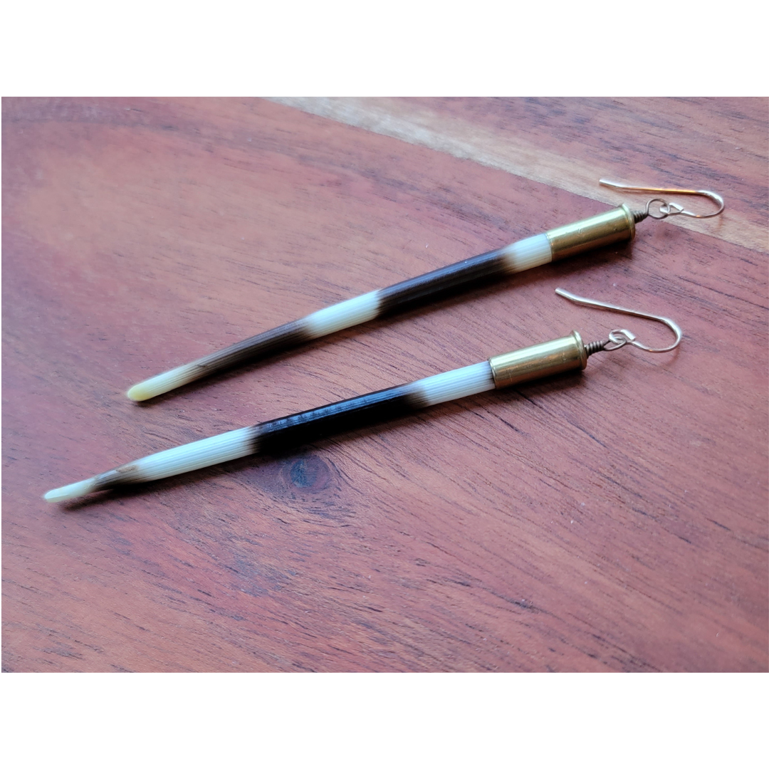 Earrings - Yellowstone Quill Bullet