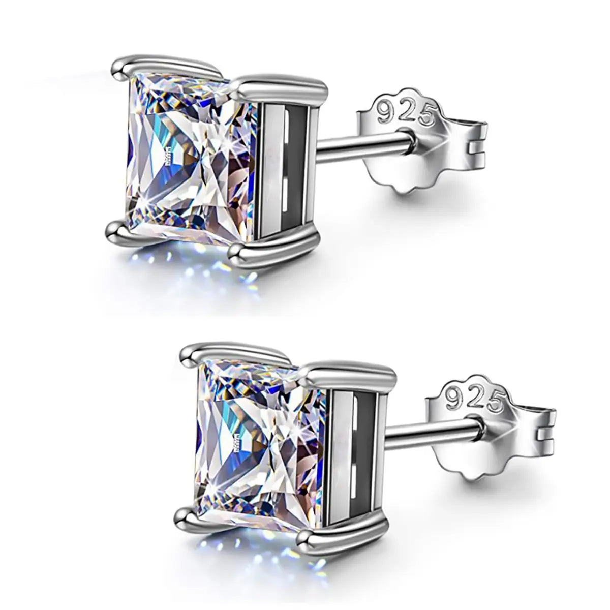 Earrings - 7mm Square Stud