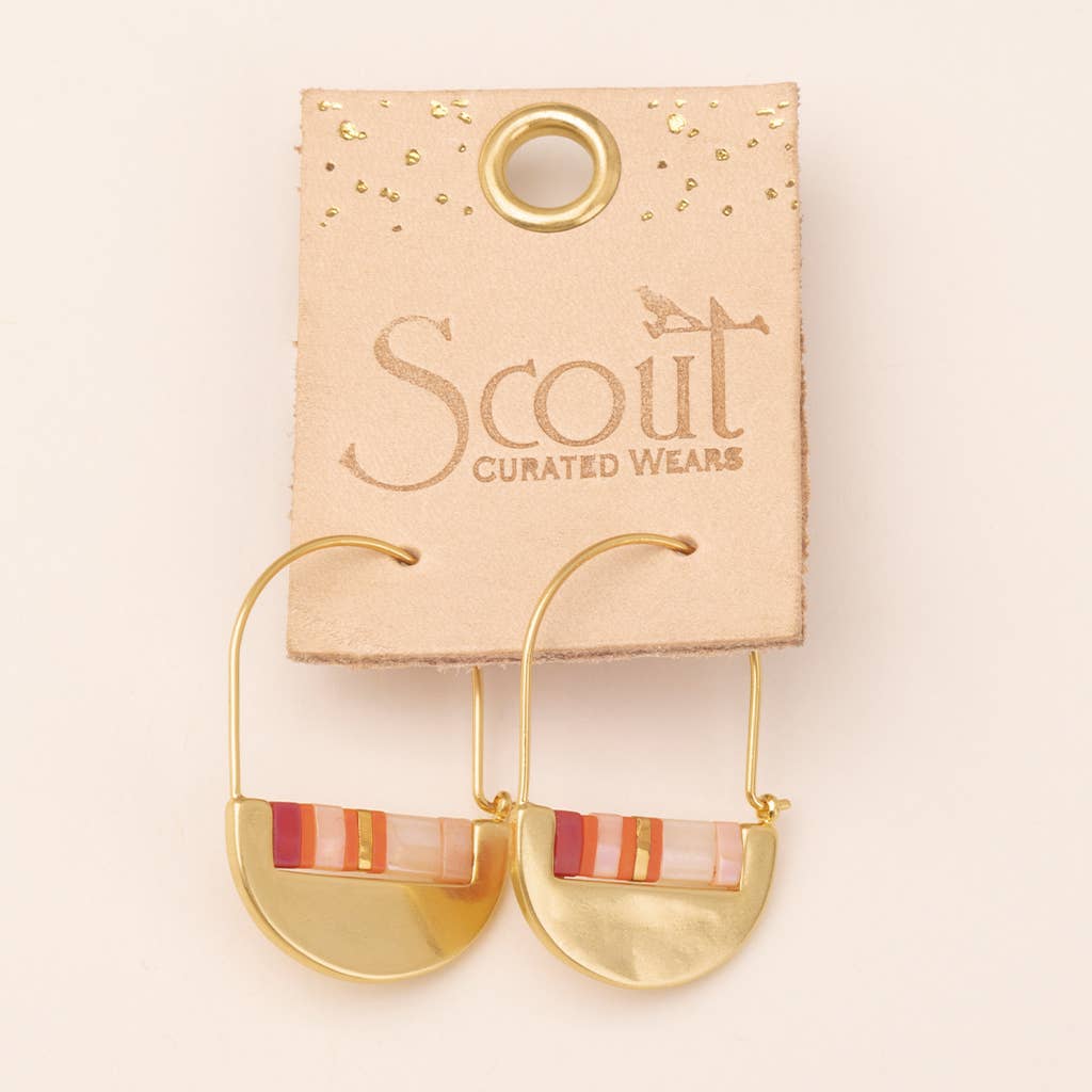 Earring - Miyuki Crescent Hoop