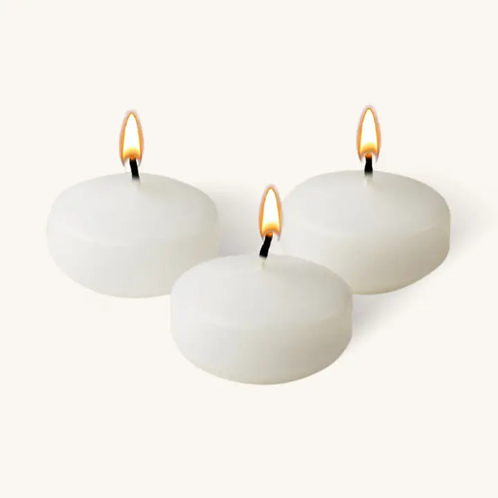 Candle - Floating Round - White