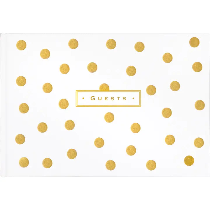 Guest Book - Gold Dots