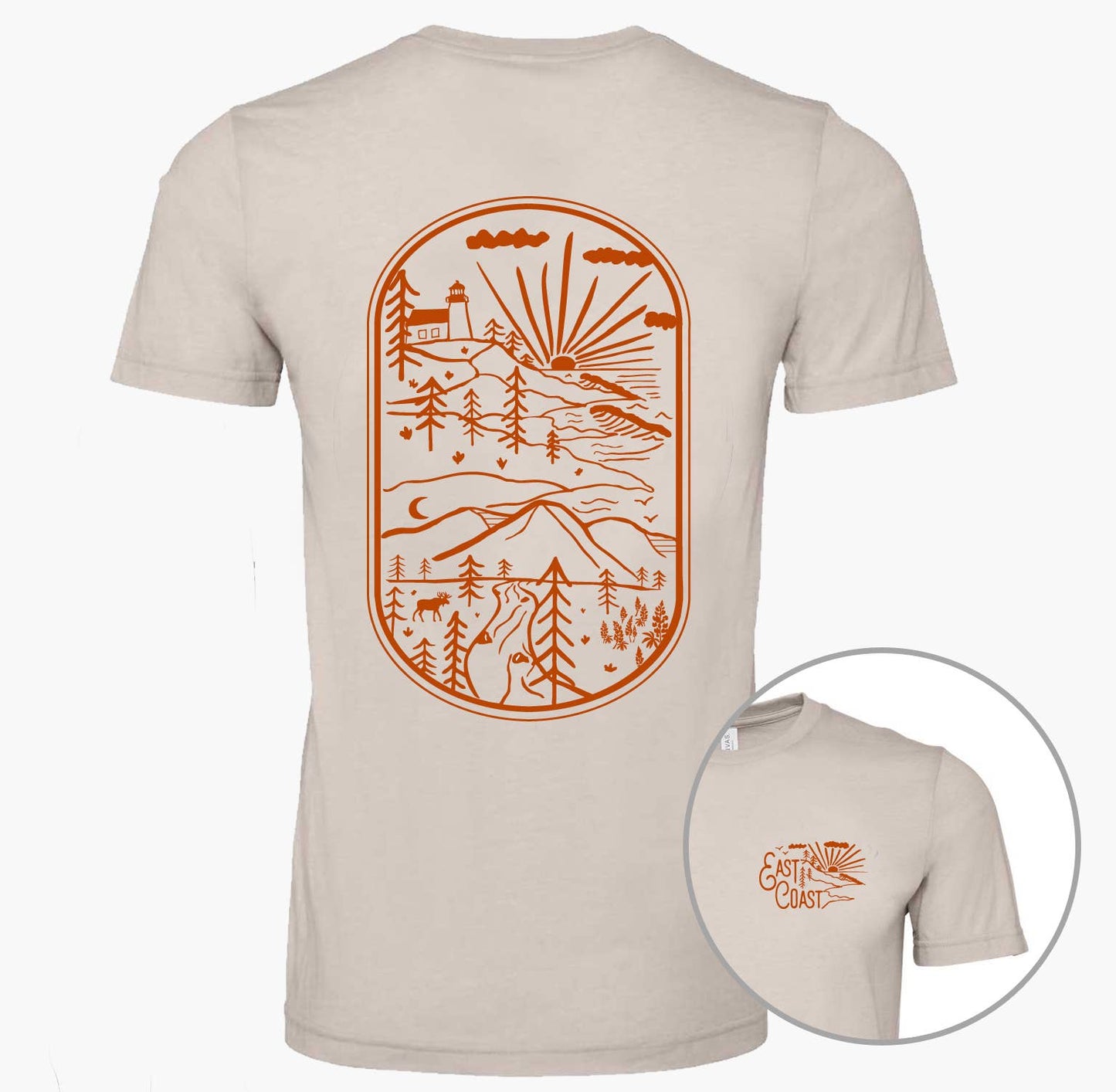 T-Shirt - East Coast - Heathered Forest