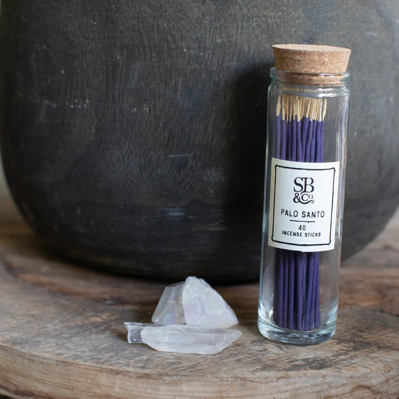 Palo Santo Incense in Glass Jar- 40 sticks