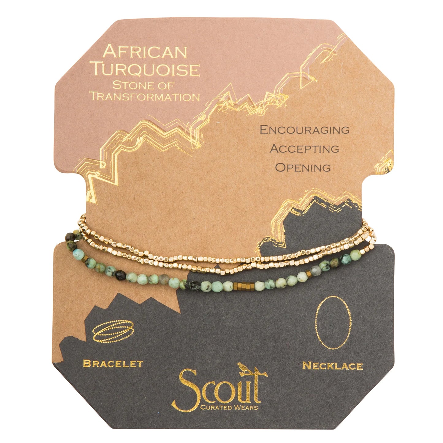 Bracelet/Necklace - Delicate Stone Wrap