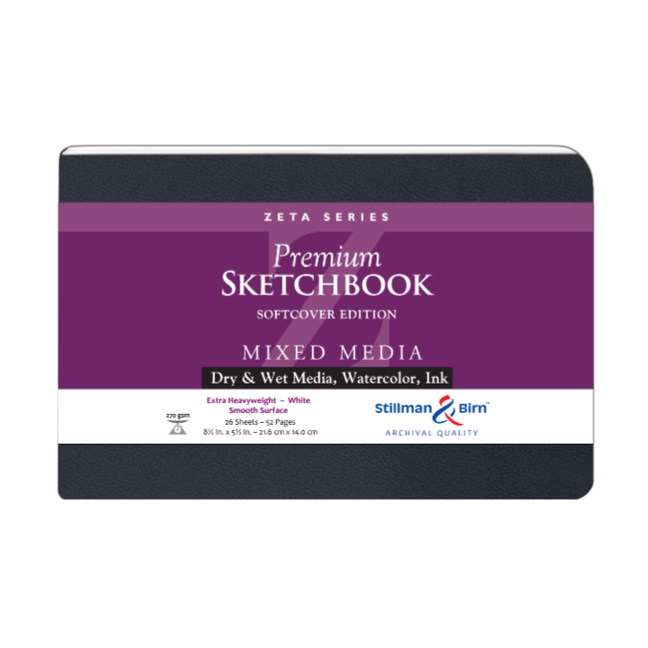 Art Supplies - Mixed Media Sketchbook -Zeta Series