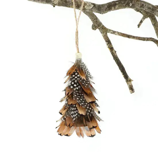 Mini Feather Tree Ornament Natural - Pheasant