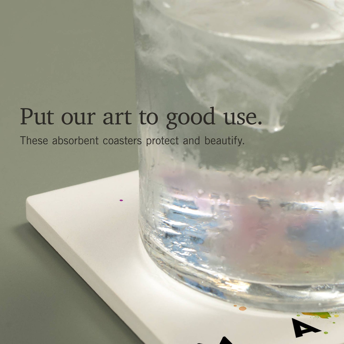 Coaster - Ceramic - Maine - State Watercolor