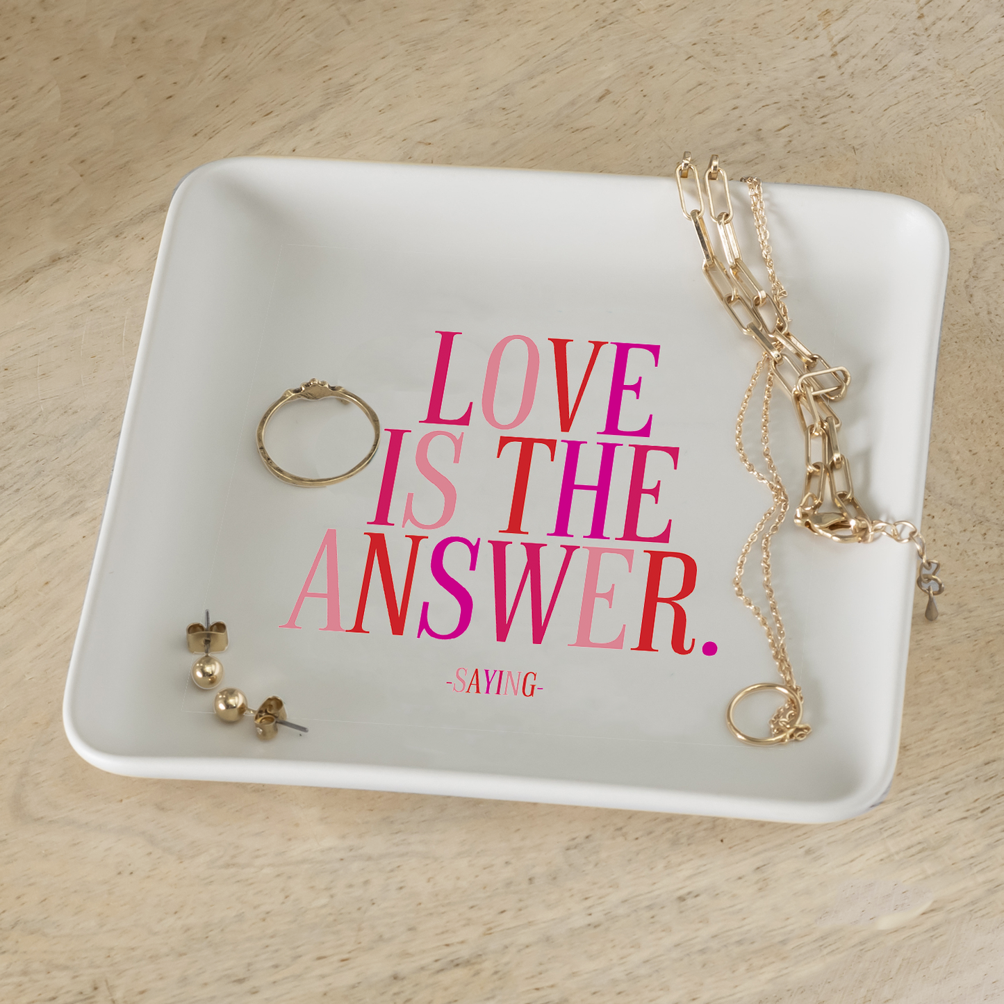 Trinket Dish - Love Is The Answer (Saying)