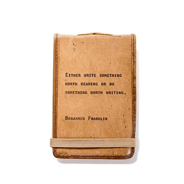 Journal - Leather - Sm. with Quote