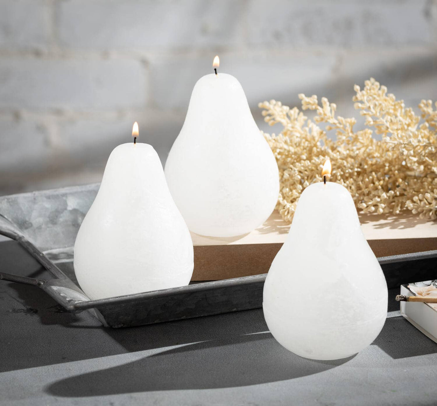 Candle - Pear - White