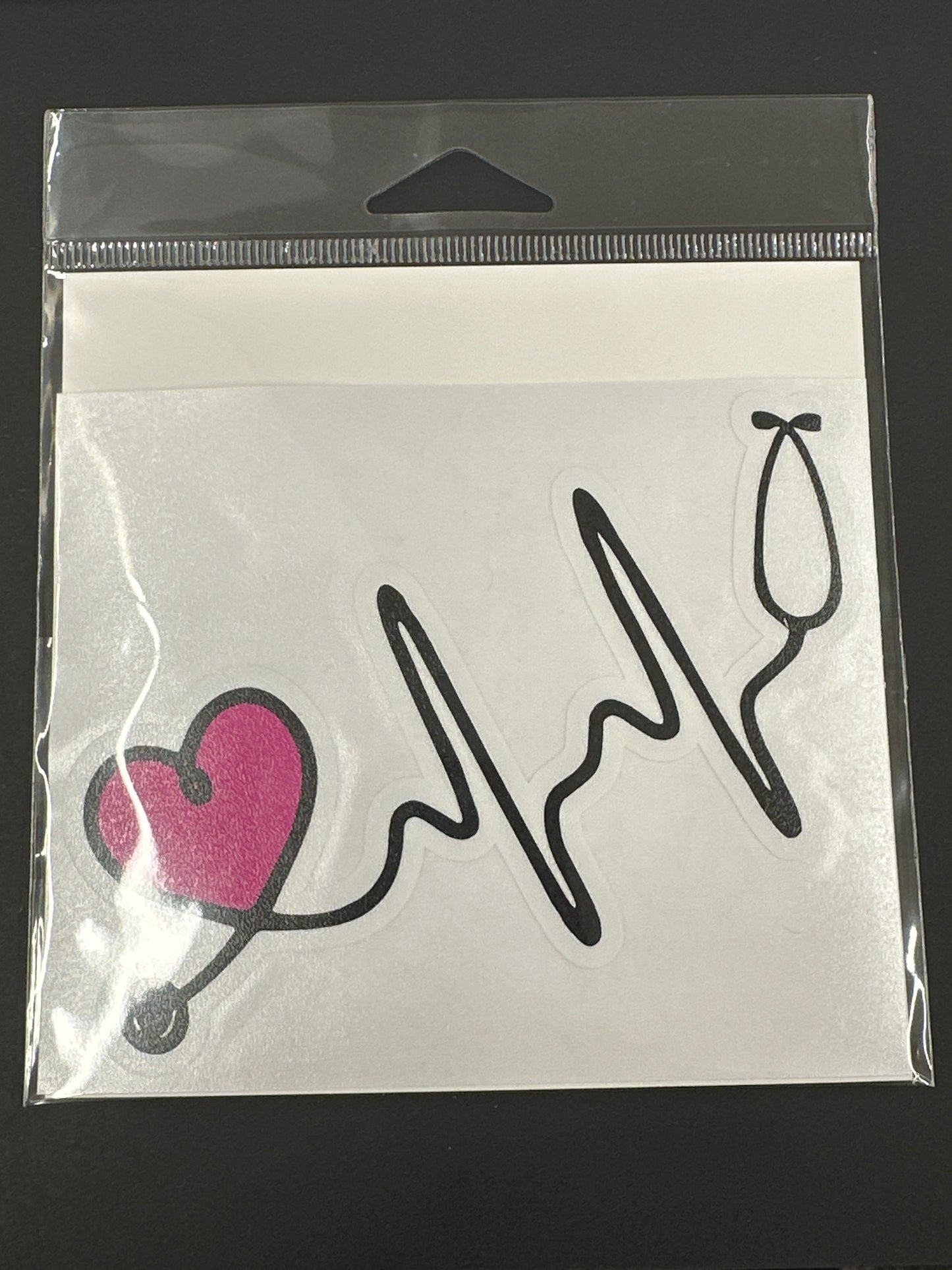 Sticker Lg - Heart Beat Stethoscope