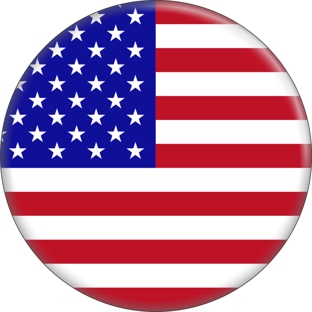 Button - USA American Flag