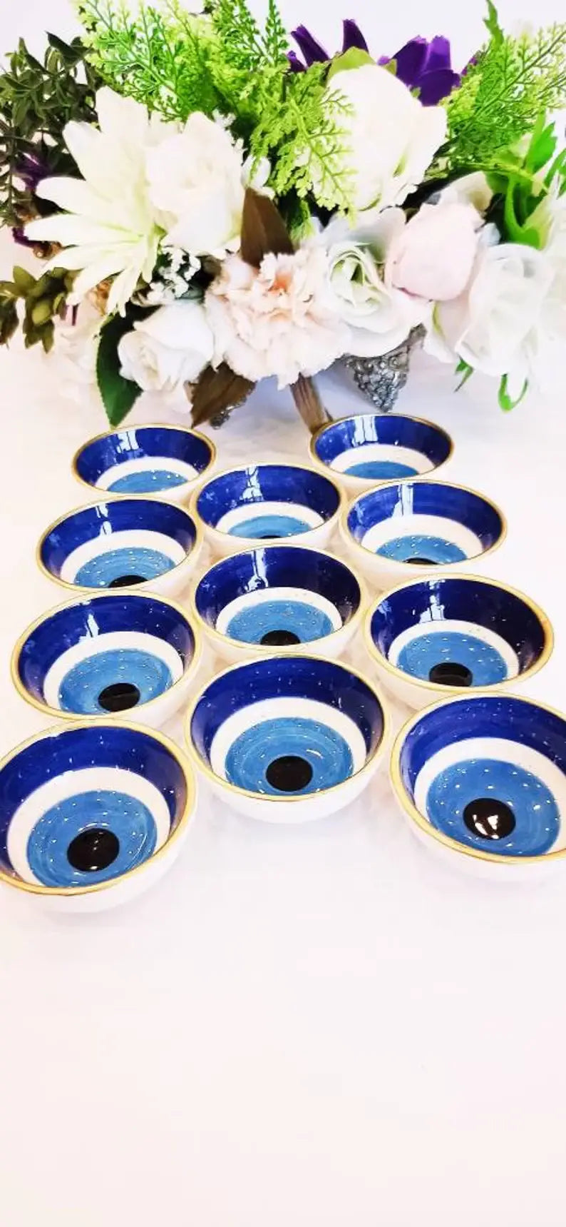 Bowl - Evil Eye Ceramic Pottery