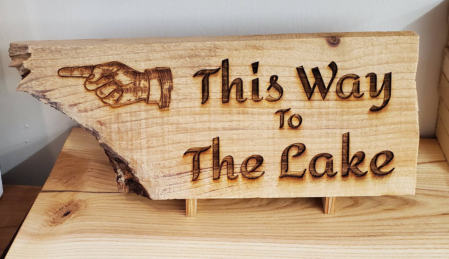 Sign - This Way to Lake