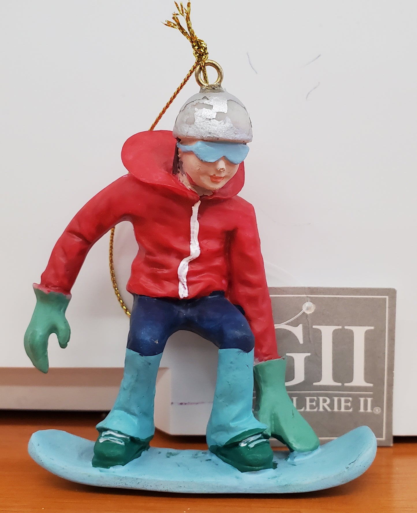 Ornament - Snowboarder - Red Jacket