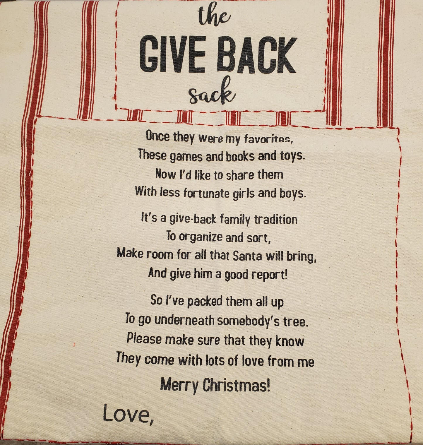 The Give Back Sack
