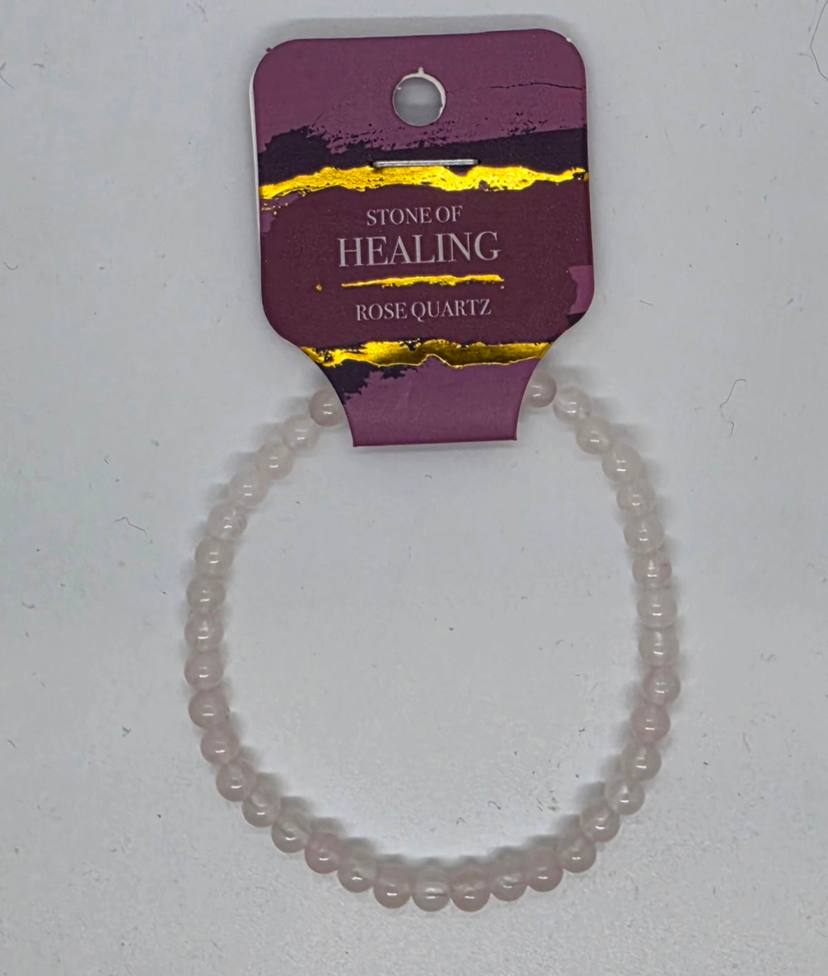 4 mm. Rose Quartz - (Healing) Stretch Bracelet