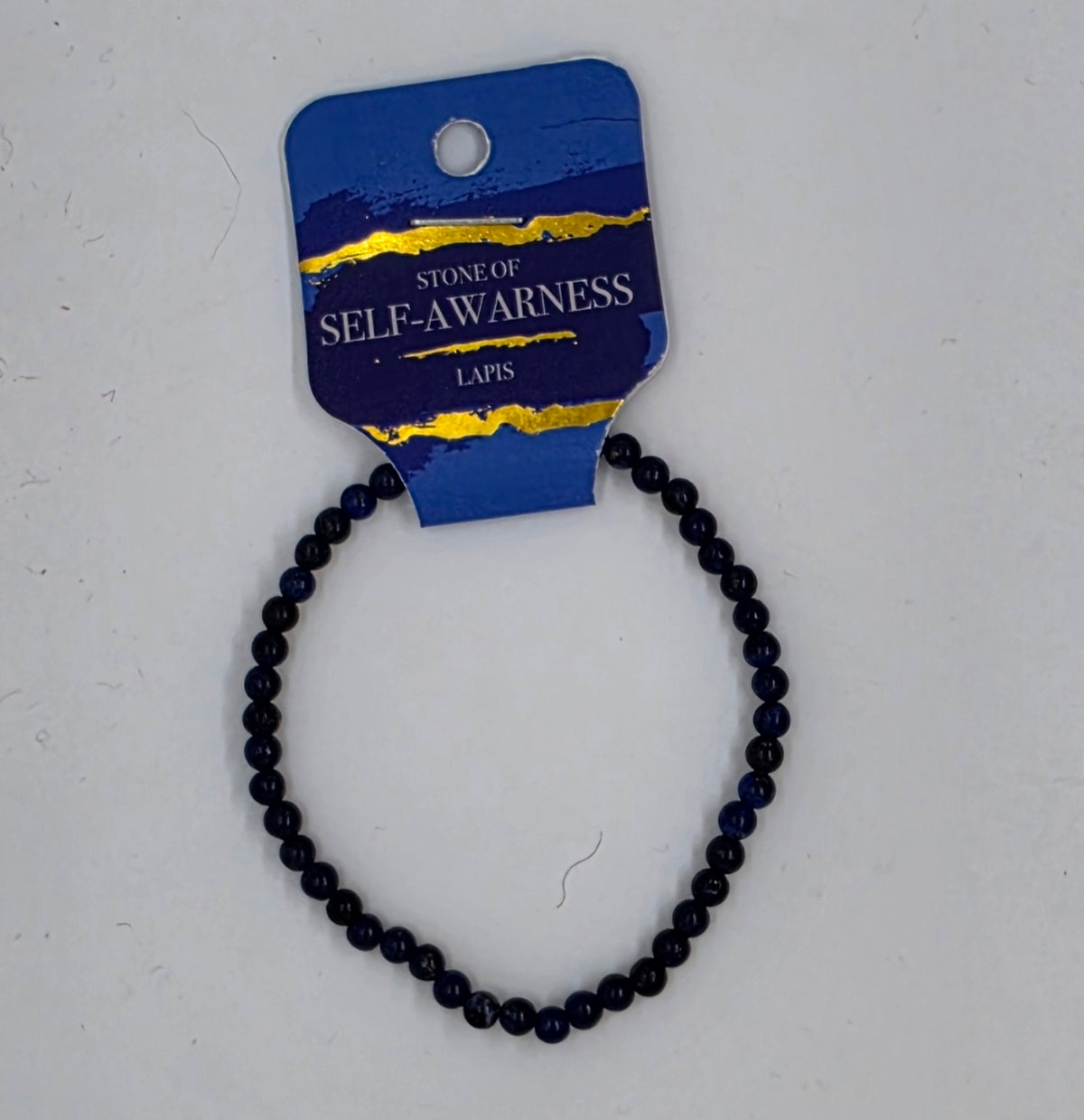 4 mm. Lapis - (Self-Awarness) Stretch Bracelet