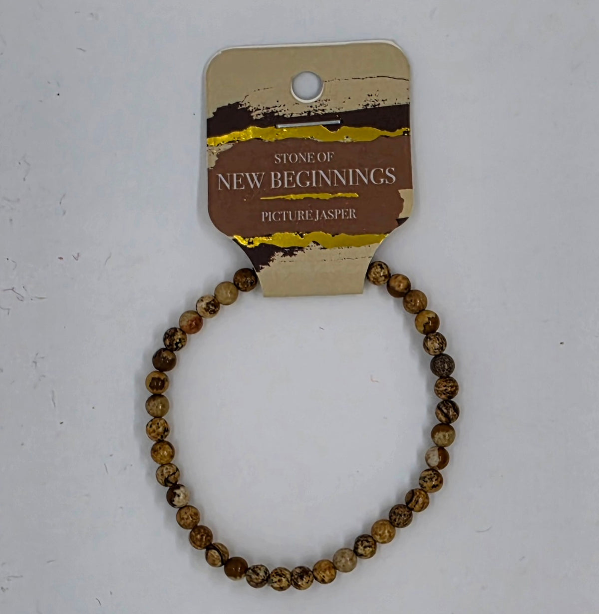 4 mm. Picture Jasper - (New Beginnings) Stretch Bracelet