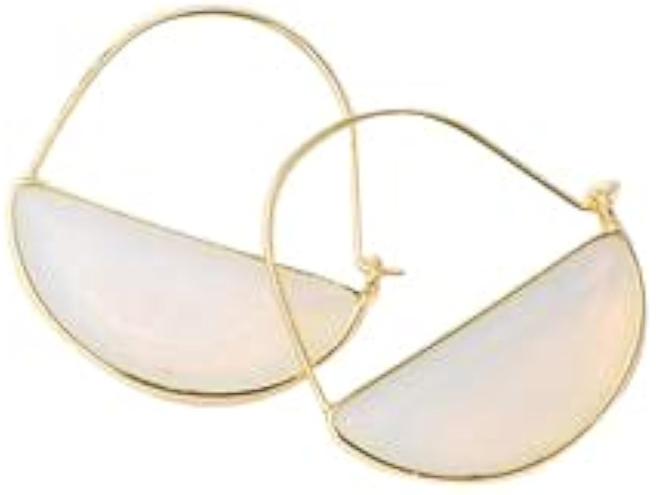 Earrings - Stone Prism Hoops