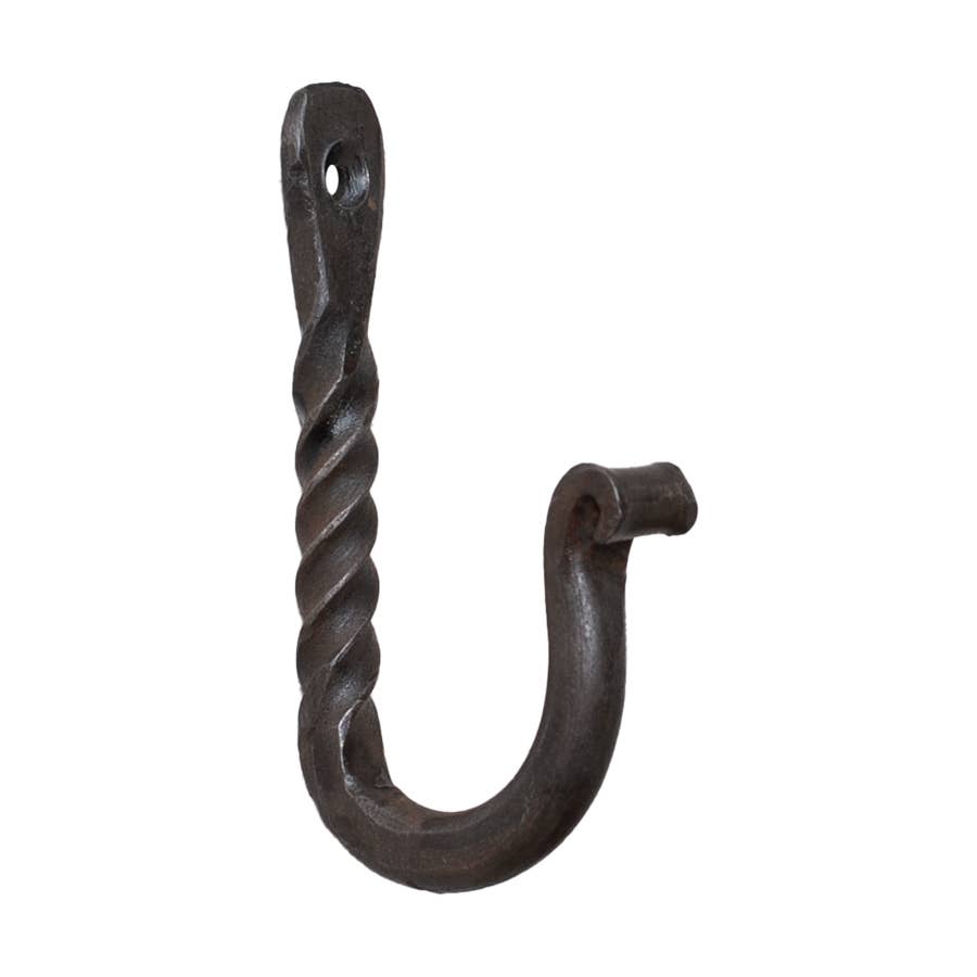 Wrought Iron - Wall Hooks - Twisted.- 3"