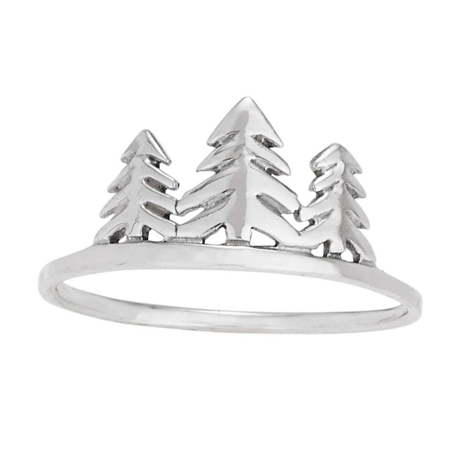 In The Pines Sterling Silver Band Ring