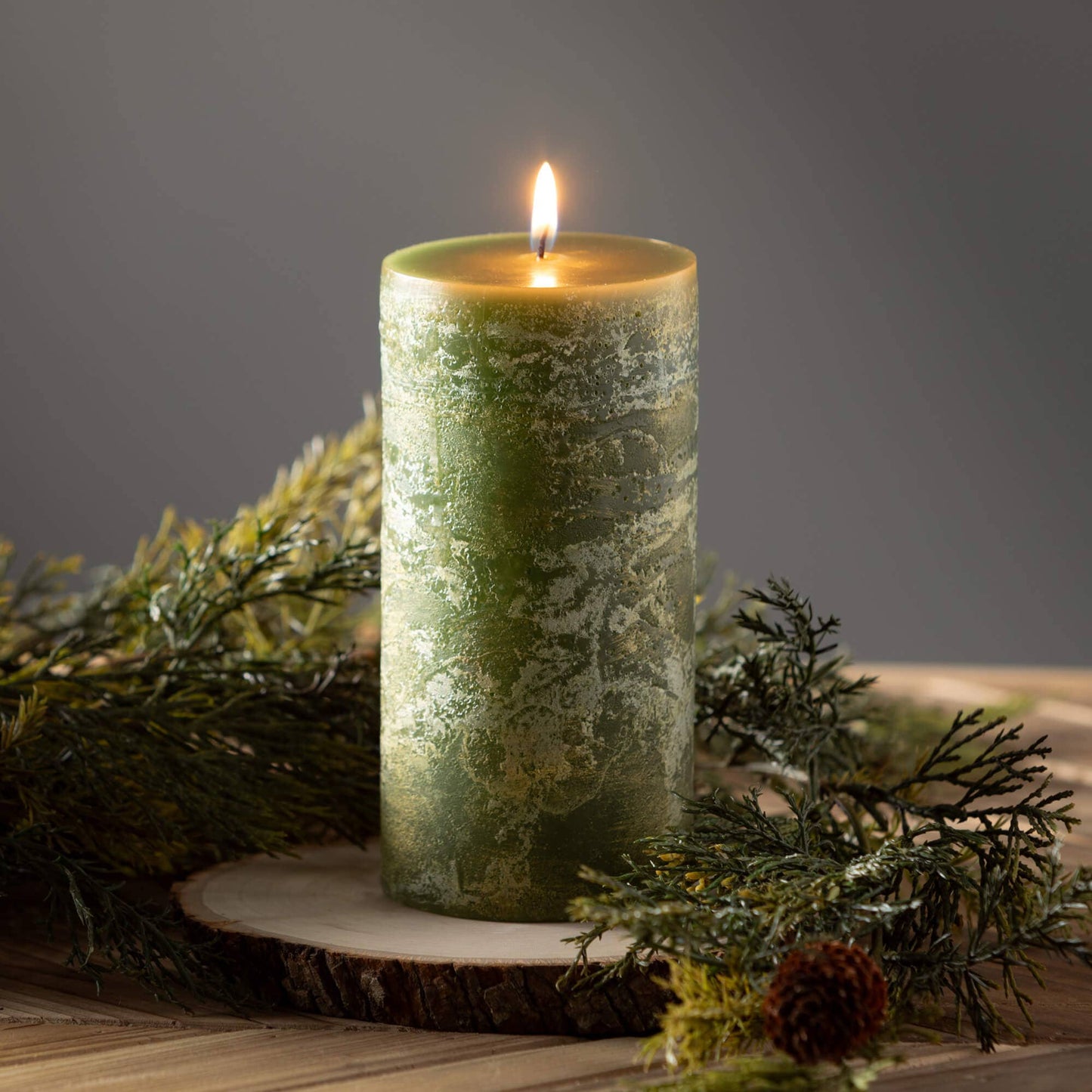 Candle - Pillar 3x6 - "Ritz" Green