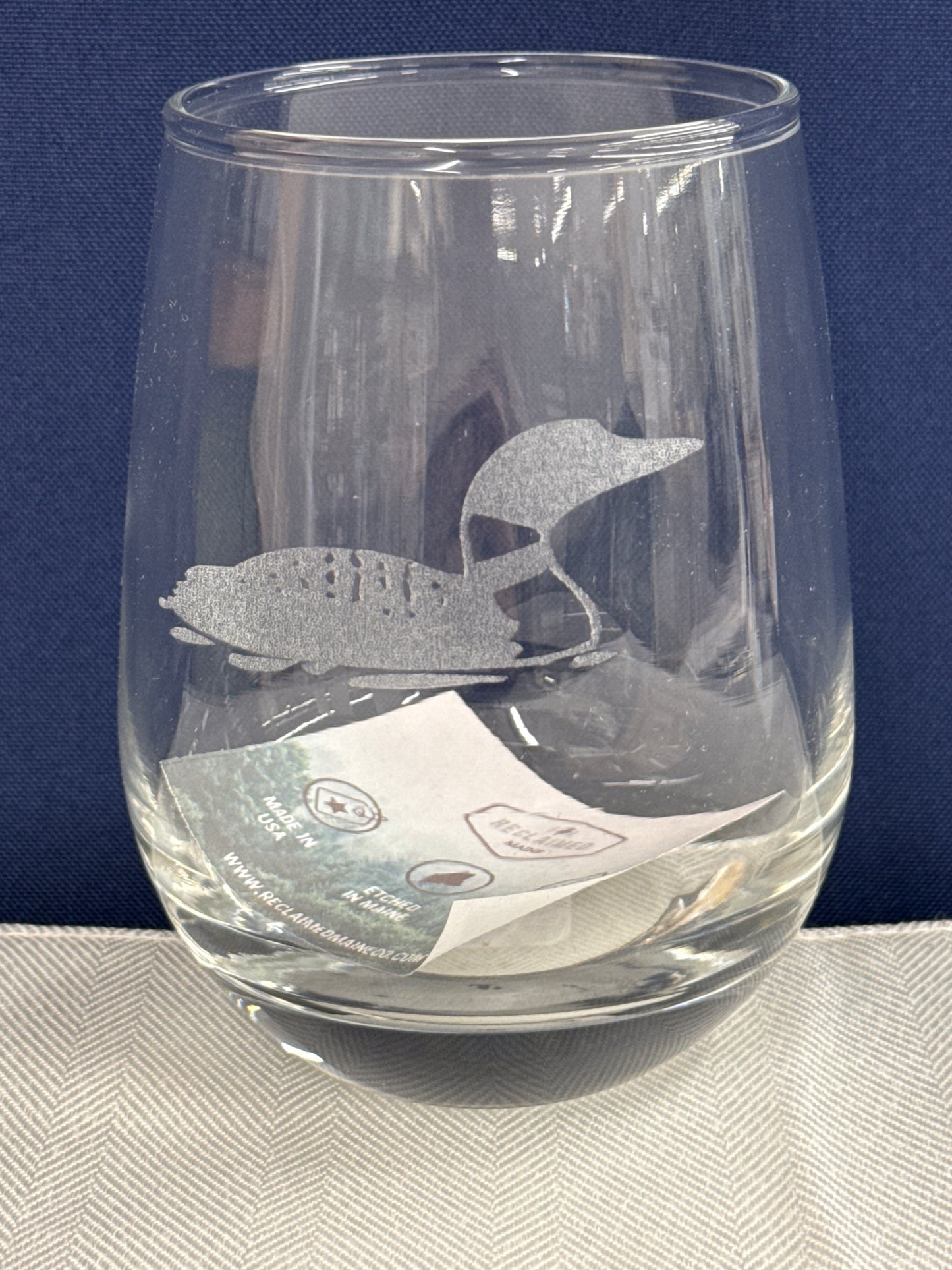 Wine Glass - Woodland Etched Stemless