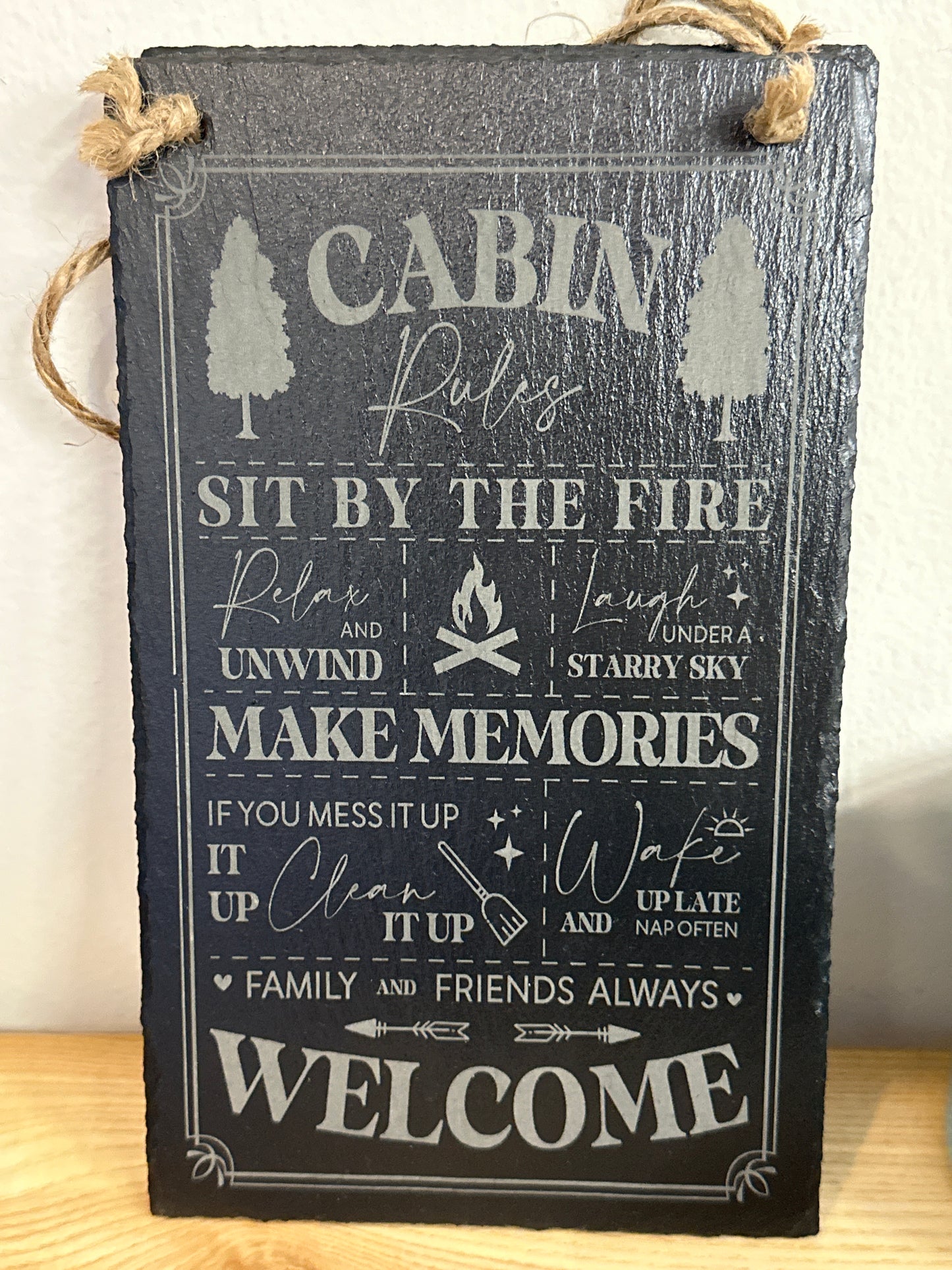 Sign - Cabin Rules