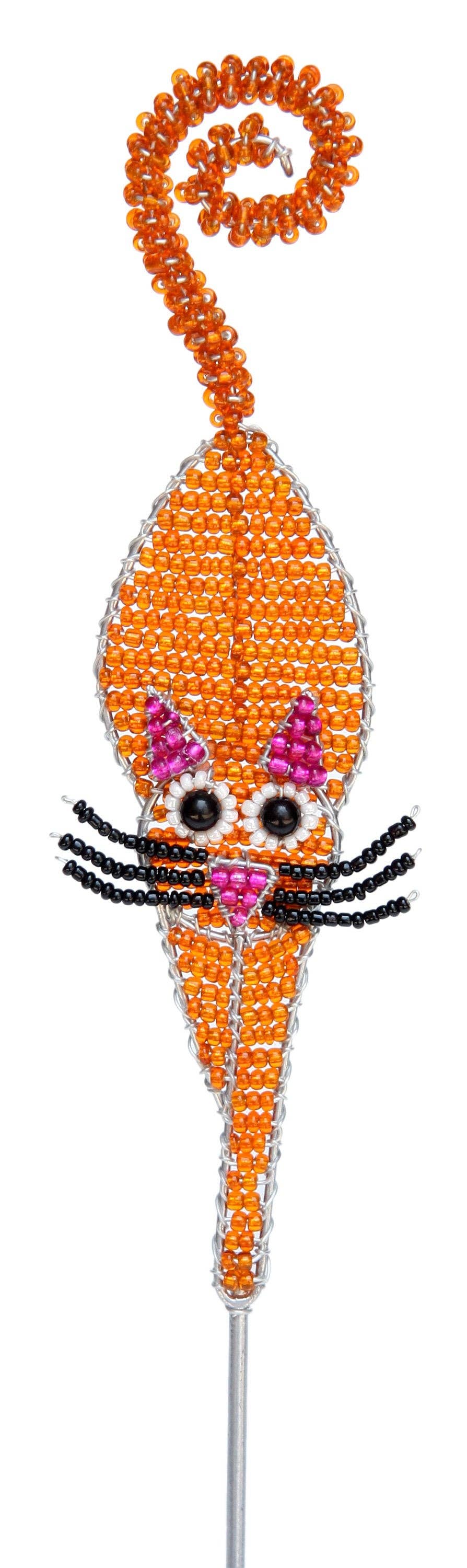 Beaded - Pot Stake - Cat