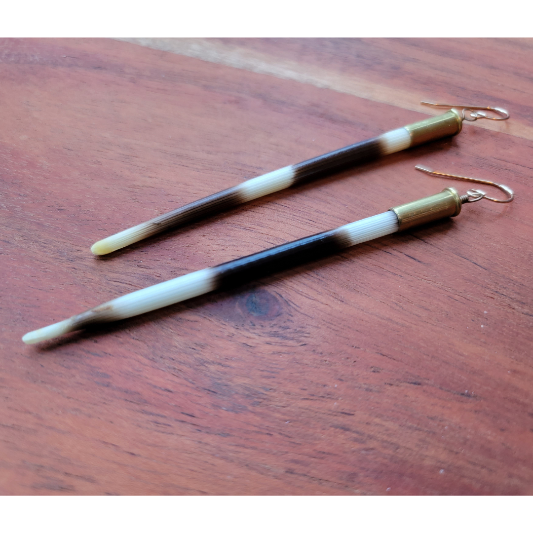 Earrings - Yellowstone Quill Bullet