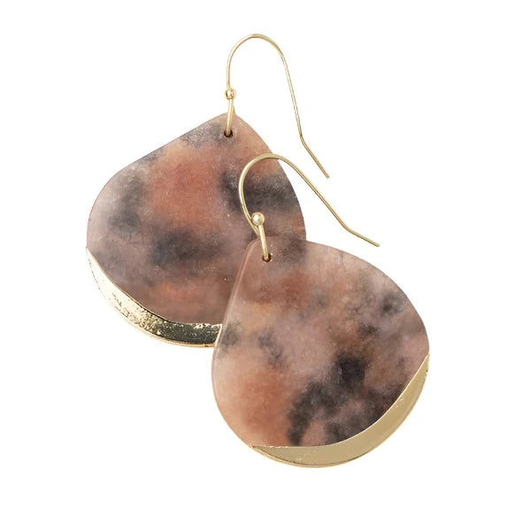 Earrings - Dipped Stone Teardrop