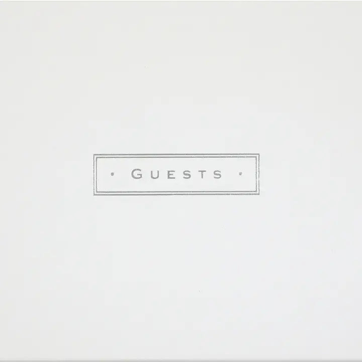 Guest Book - White Leather
