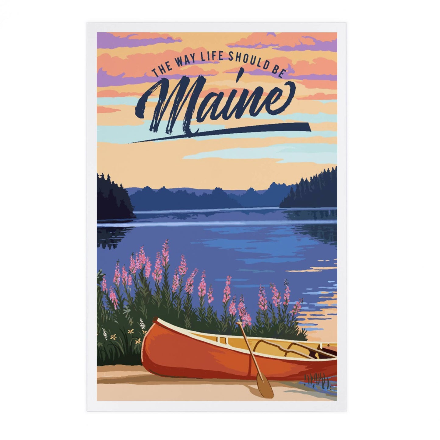 Postcard - Maine - The Way Life Should Be Canoe