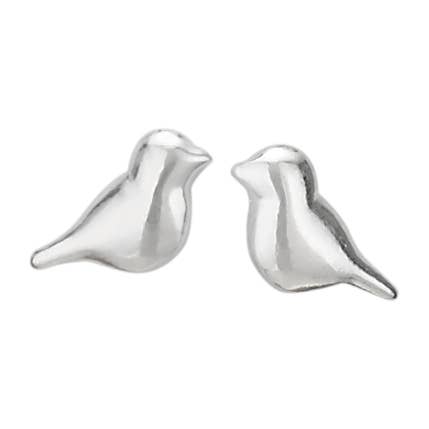 Chickadee Sterling Silver Stud