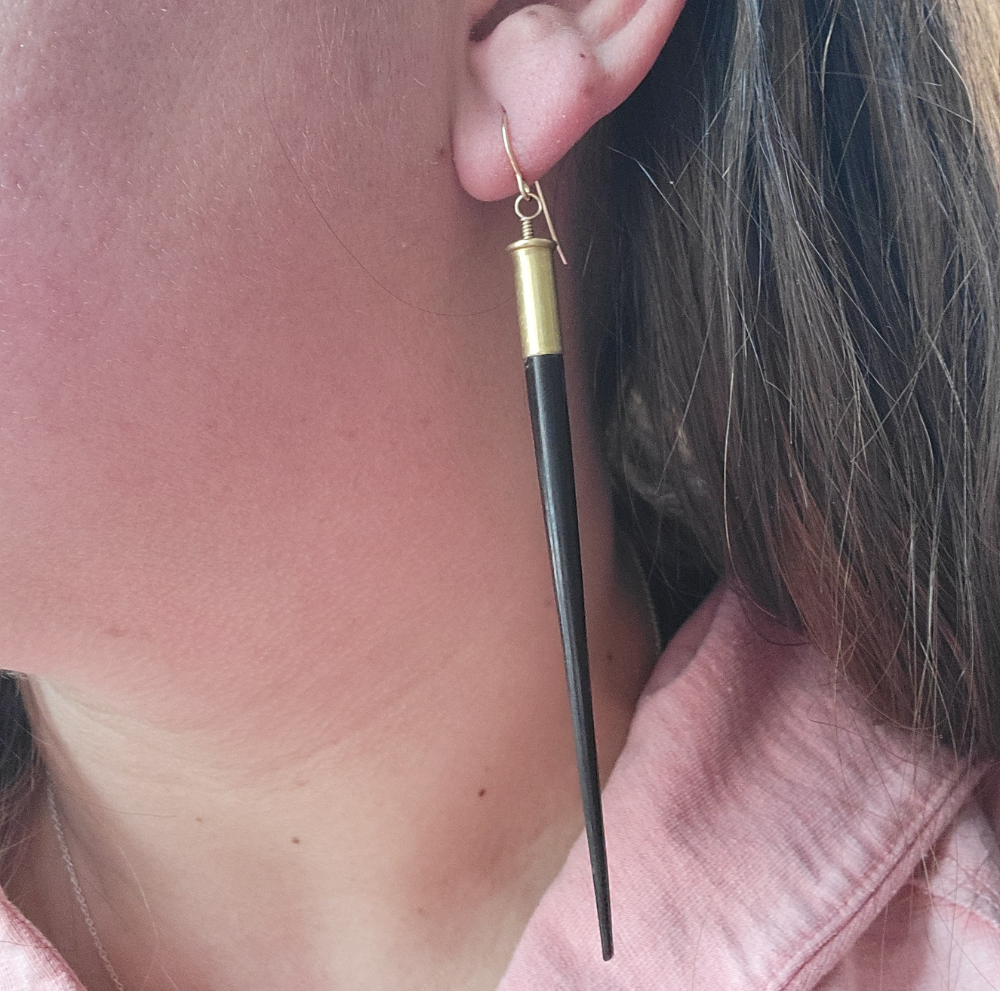 Earrings - Yellowstone Quill Bullet
