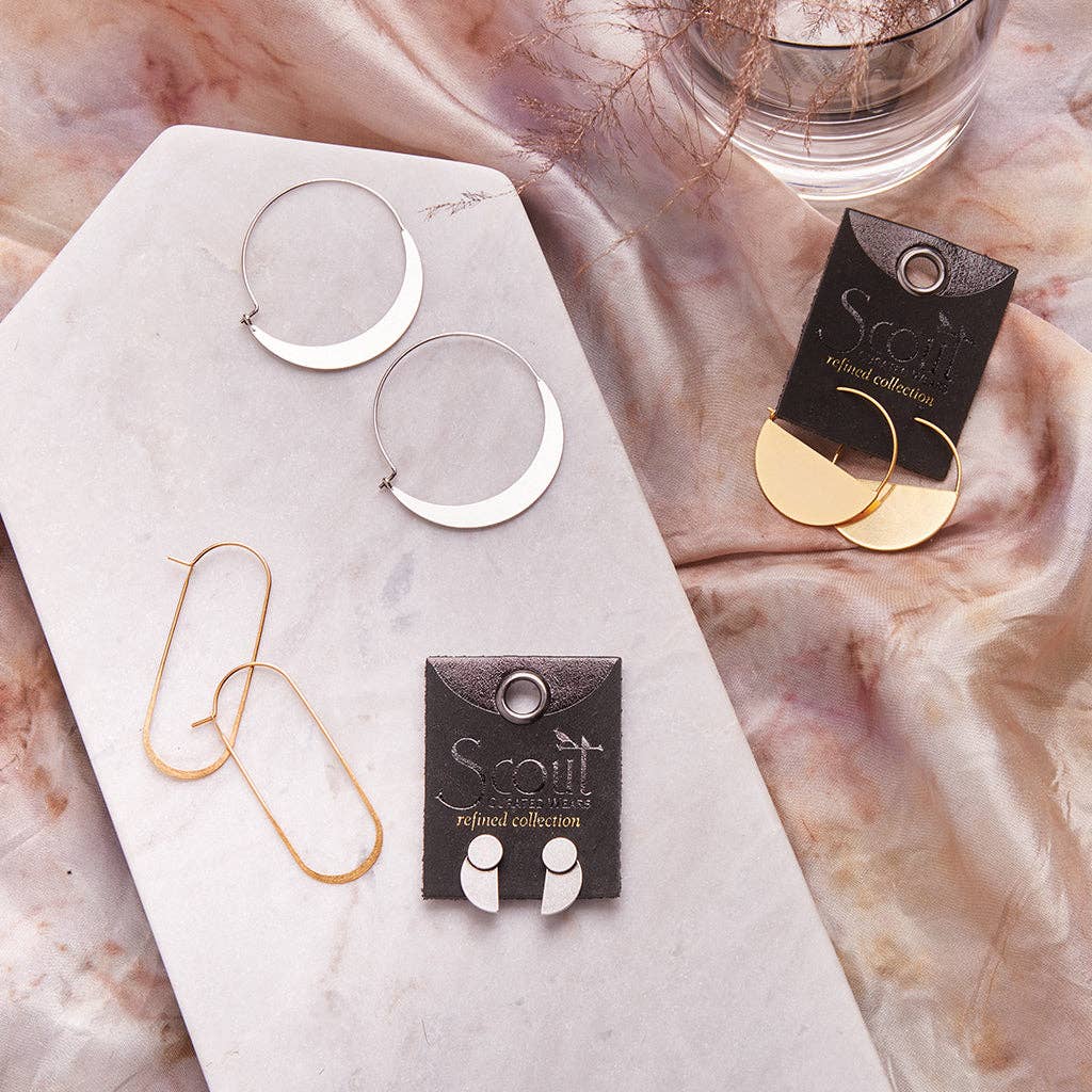 Earrings - Lunar Hoop/Gold Vermeil