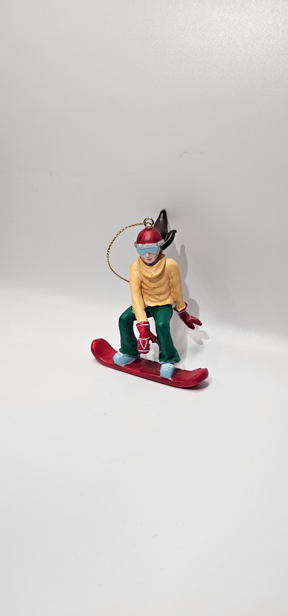 Ornament - Snowboarder - Yellow Jacket