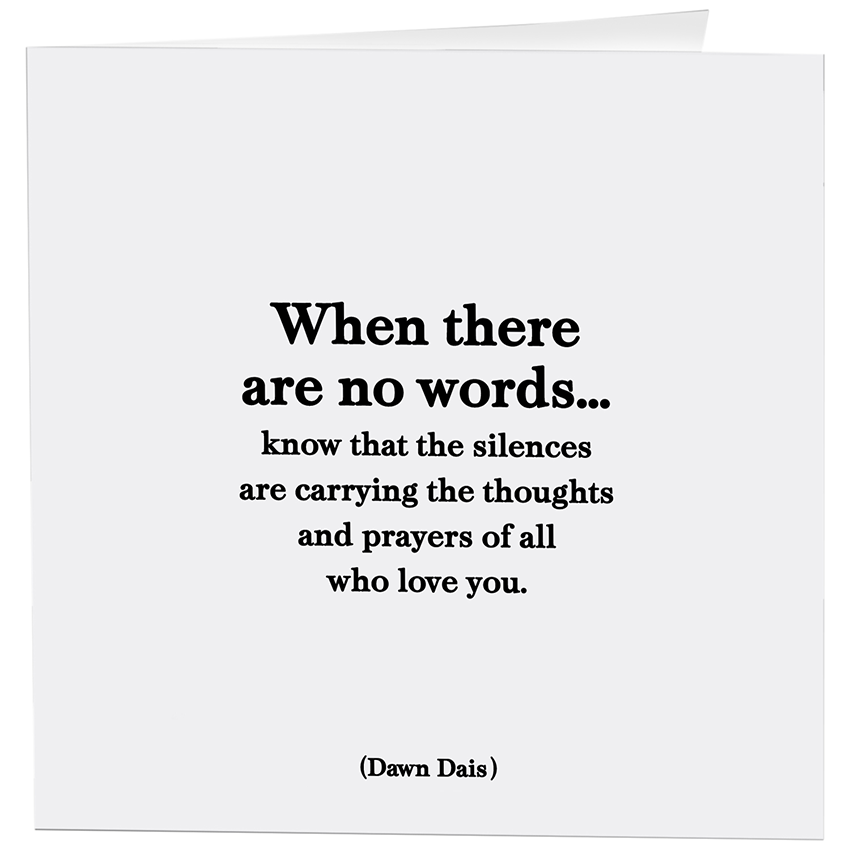 Card - There Are No Words Sympathy (Dawn Dais)