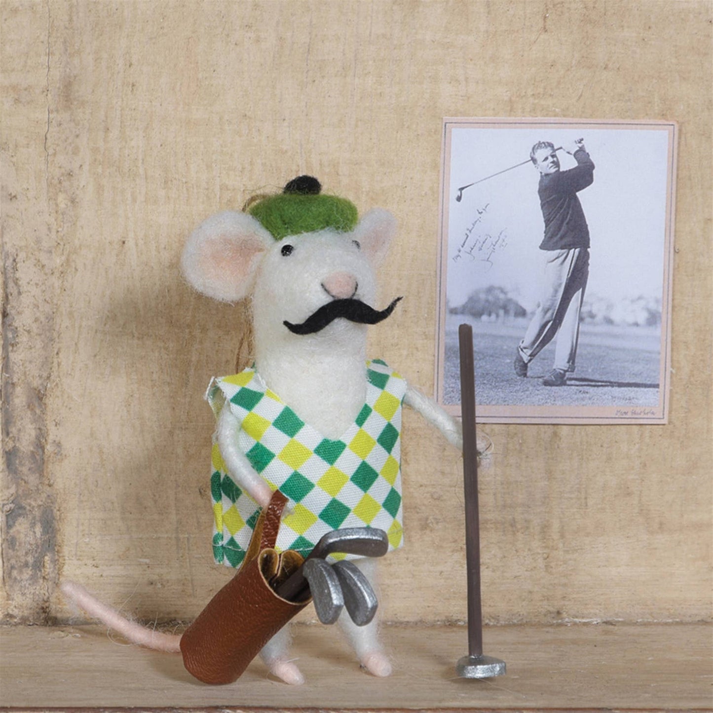 Ornament - Felt Golfer Mouse