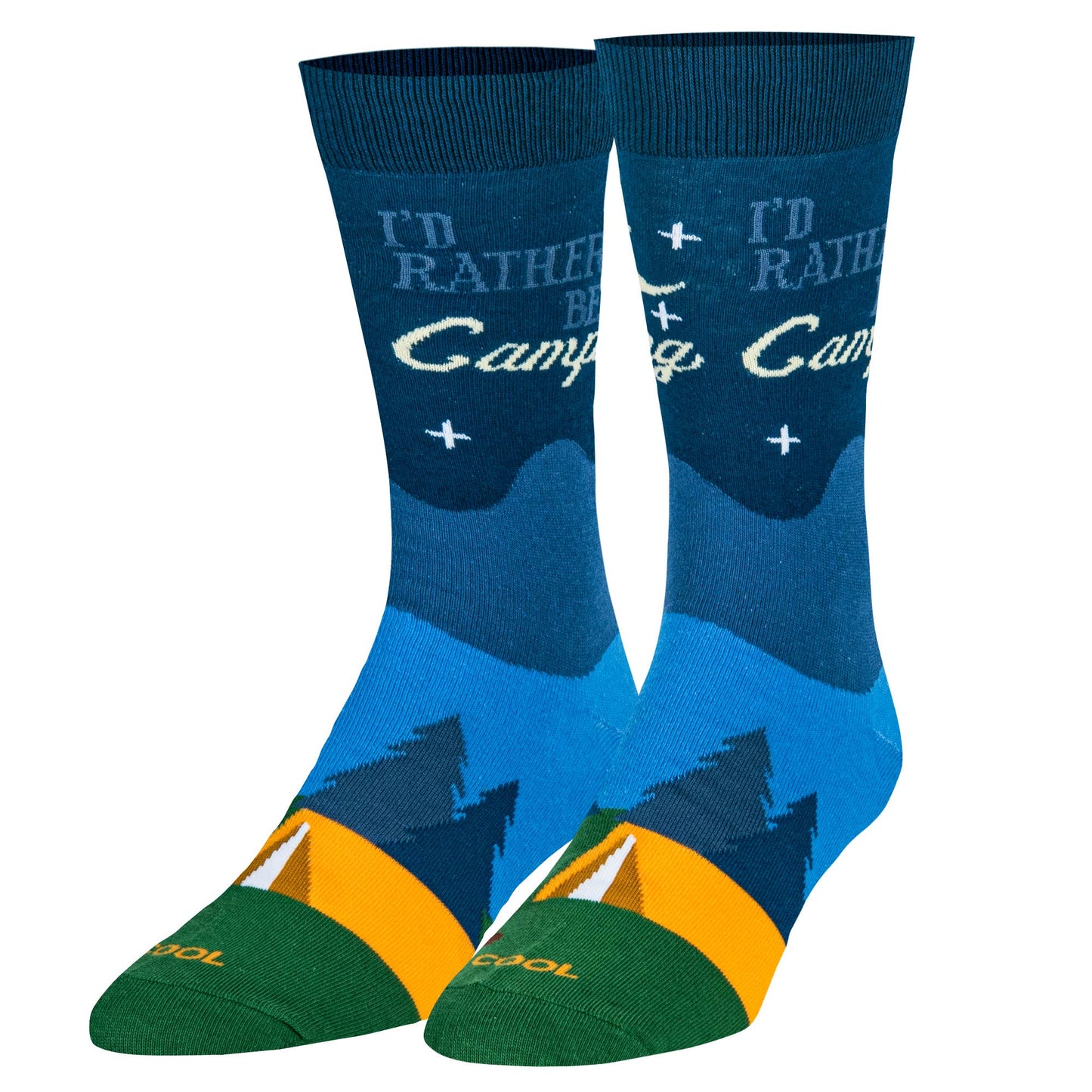 Id Rather Be Camping - Mens Crew Folded - Cool Socks
