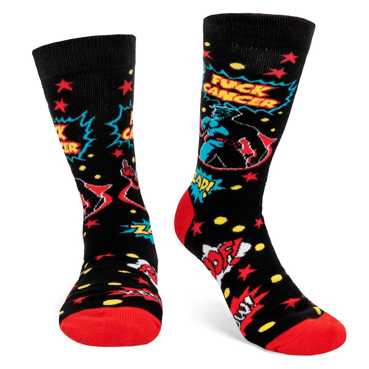 Lavley - Superhero "F*ck Cancer" Socks