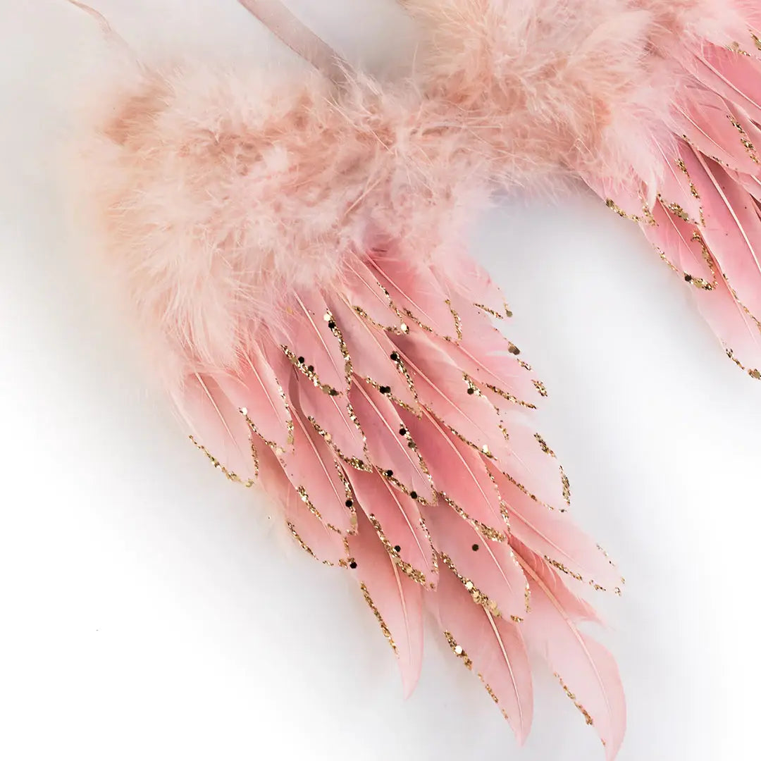 Small Pink Feather Angel Wing Ornament