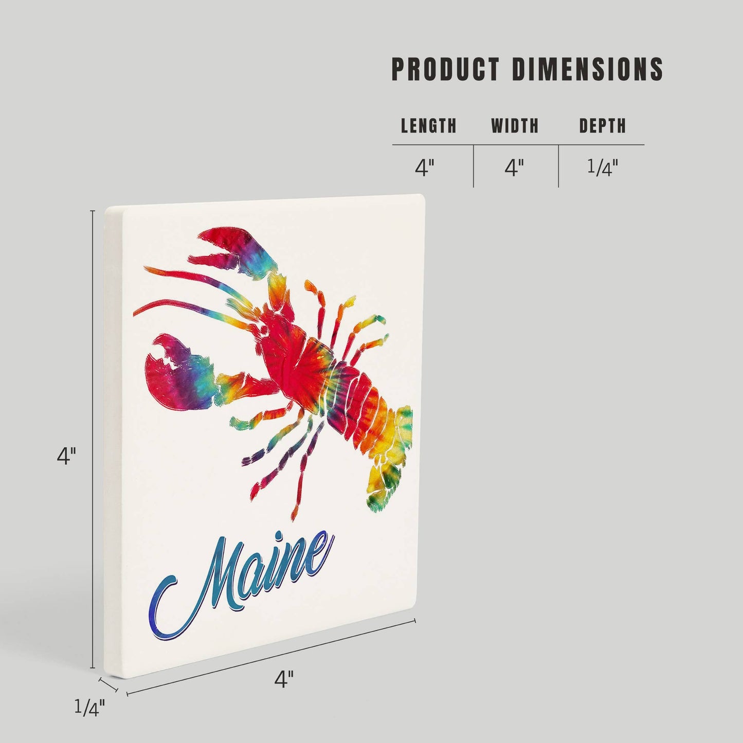 Coaster - Ceramic - Maine - Lobster Tie Dye