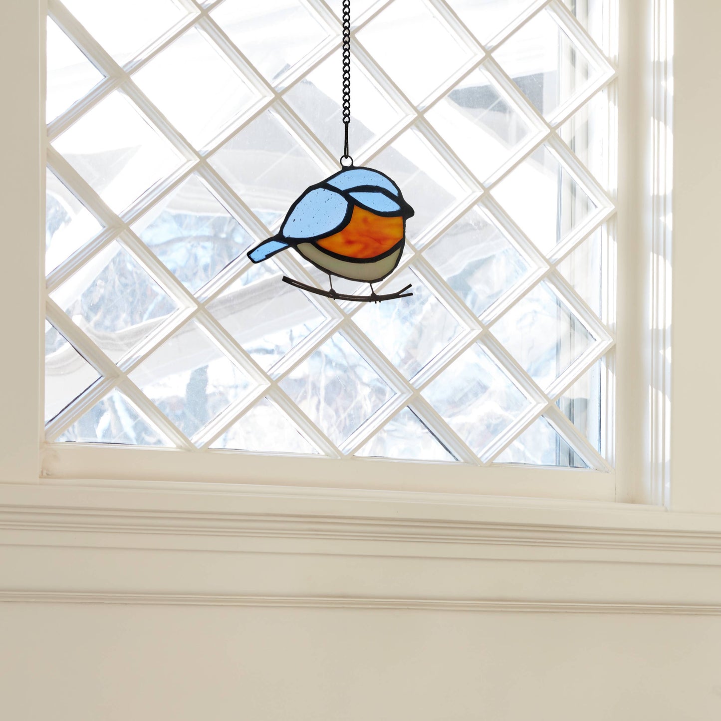 Stained Glass - Single Blue Bird