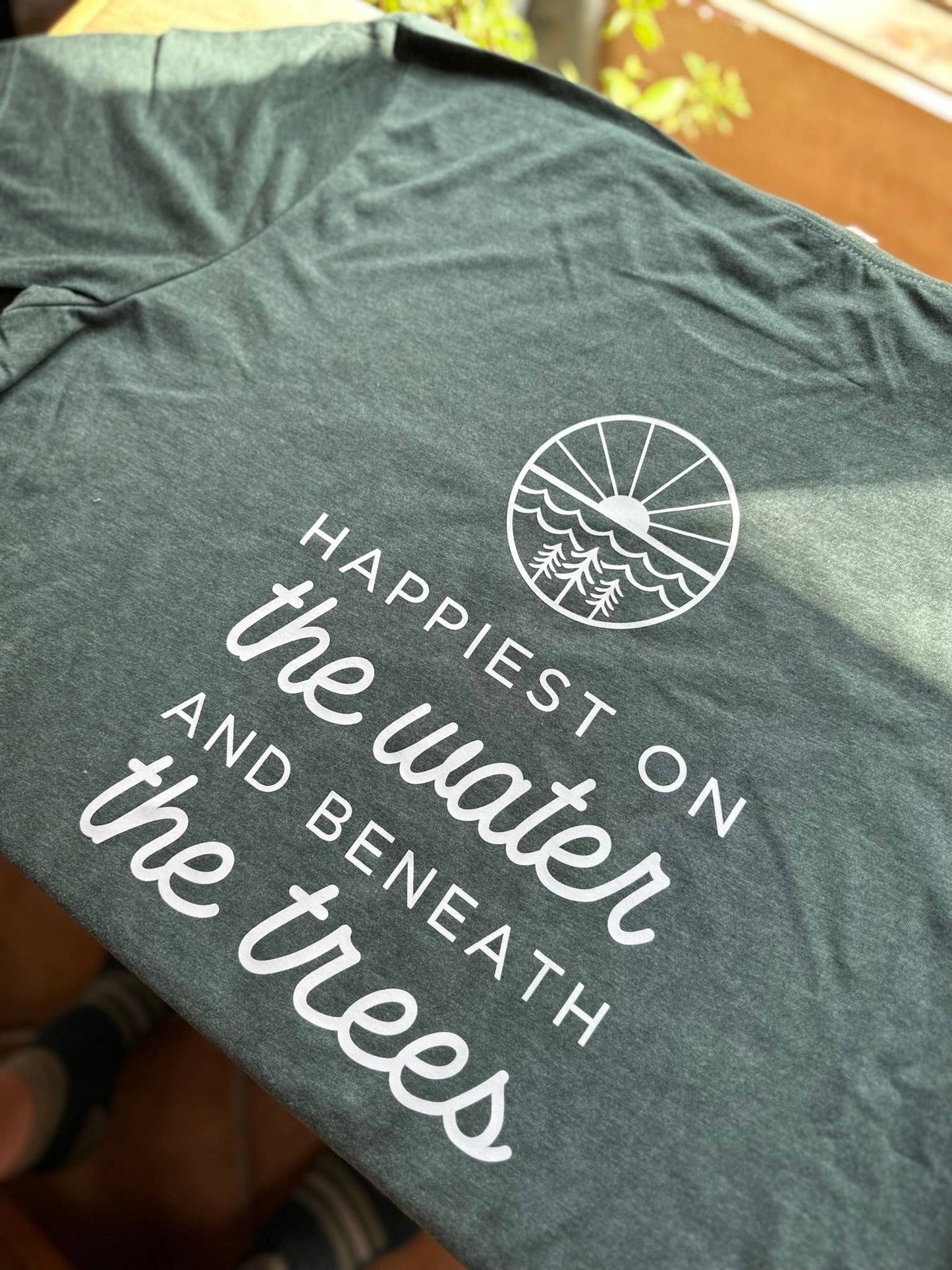 T-Shirt - Happiest Outdoors - Heathered Navy