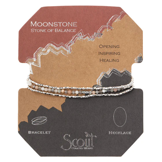 Bracelet/Necklace - Delicate Stone Wrap