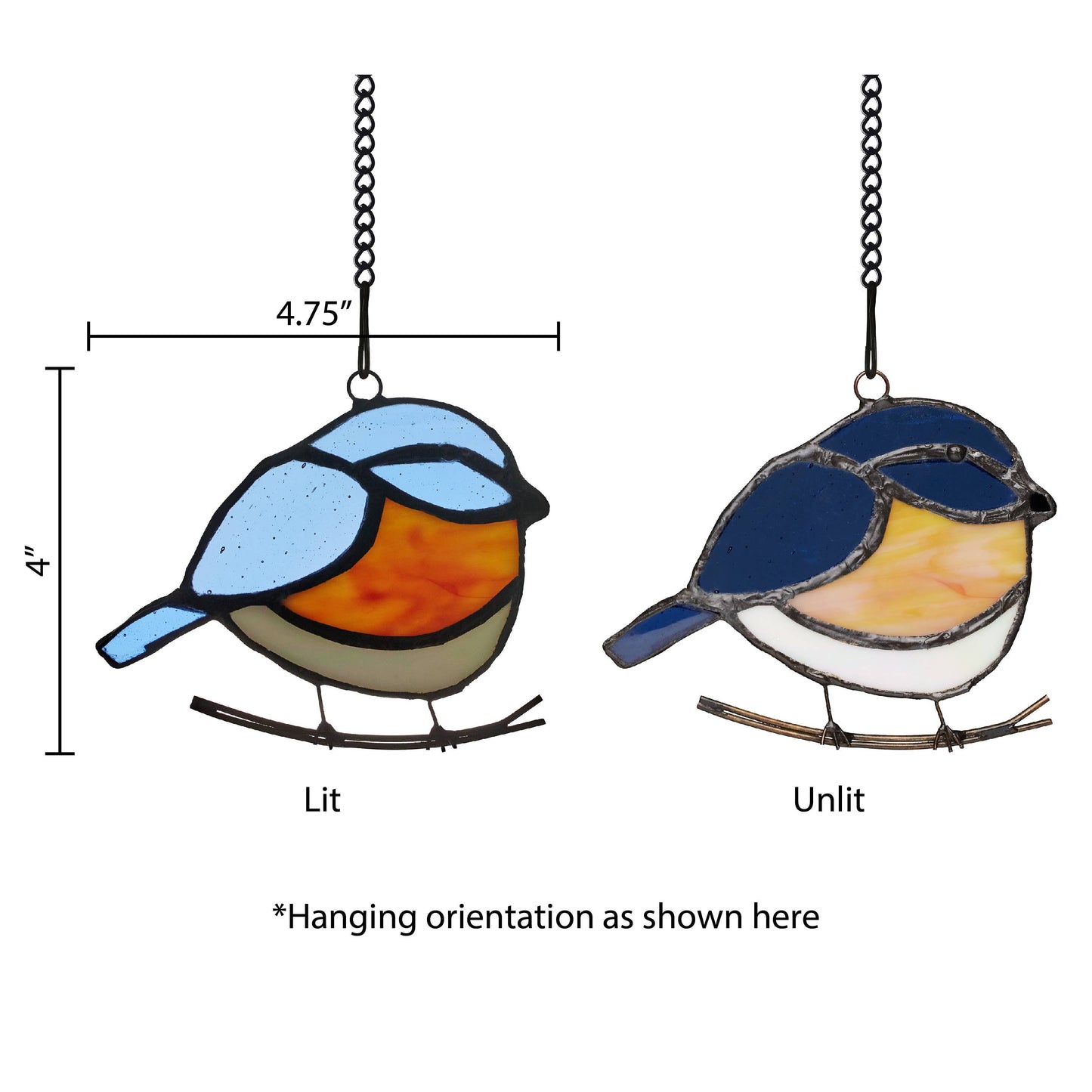 Stained Glass - Single Blue Bird