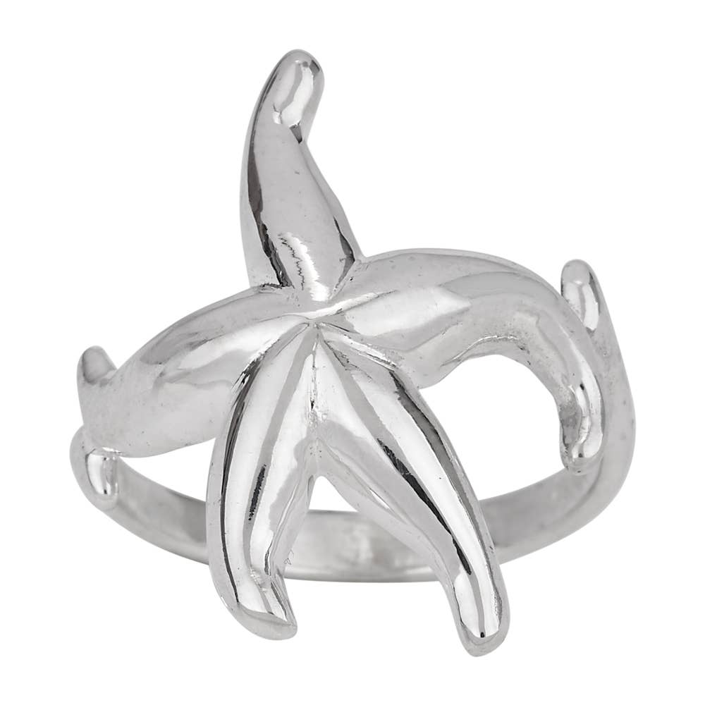 Star of the Sea Sterling Silver Starfish Ring